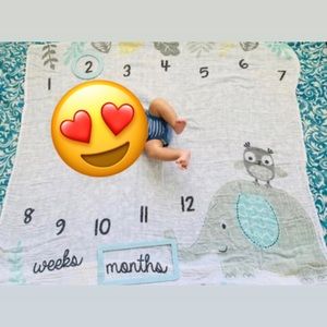 5/$25 Unisex baby milestone blankets WK&Mths